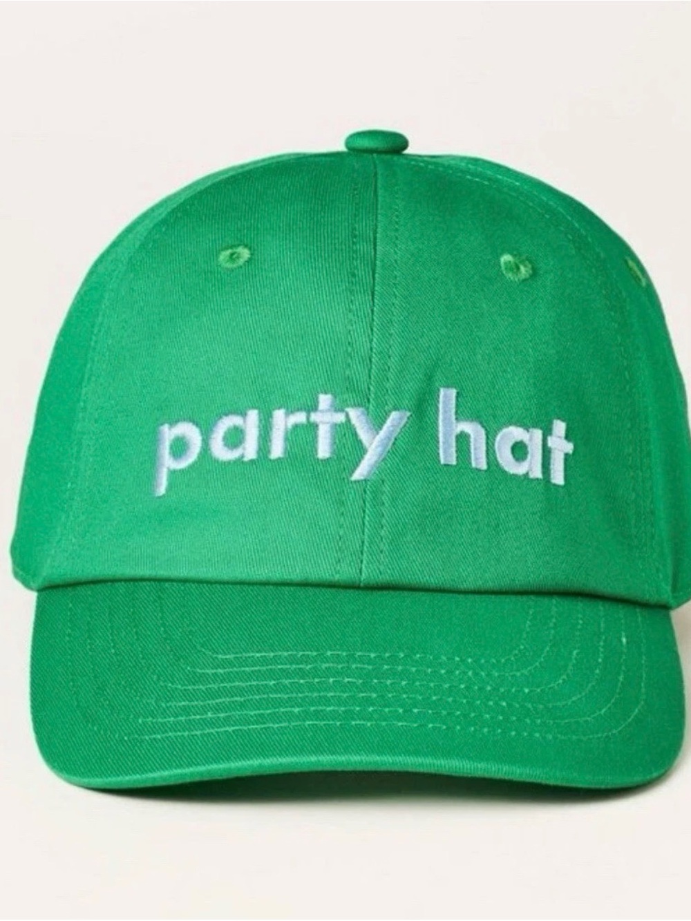 kate spade Green "party hat" Embroidered Baseball Cap